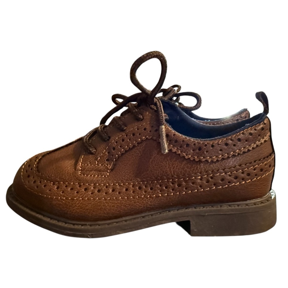 Boys Carters Brown Leather Brogue Shoes